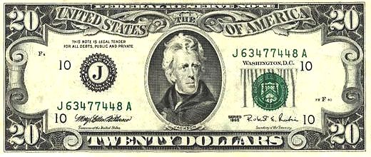 20 Dollar Bill Clip Art Older Series 20 Dollar Bill