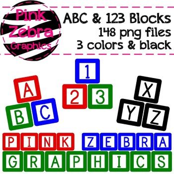 Abc   123 Blocks Clipart