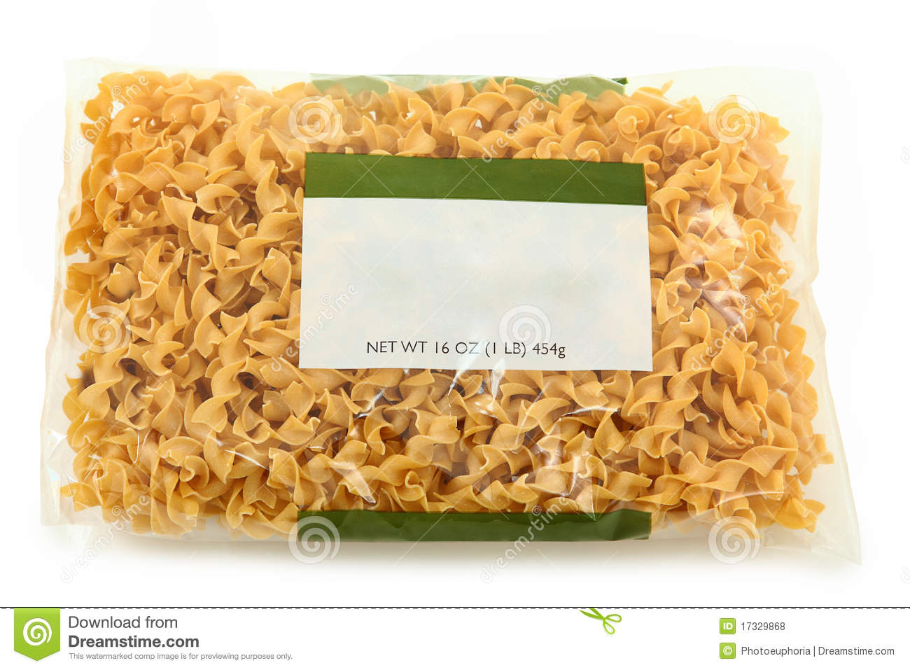 Blank Label Wide Egg Noodle Package Royalty Free Stock Photos   Image