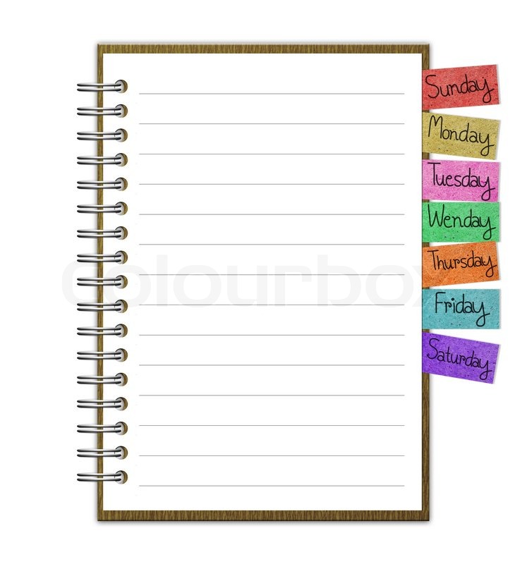 Blank Paper With Notebook And Reminder Note   Stock Photo   Colourbox