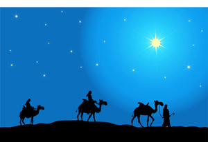By Pam  New Christmas Clipart  Three Wise Men Following The North Star