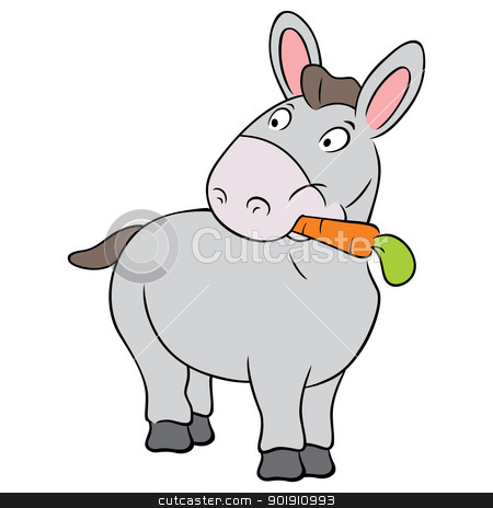 Cute Donkey Stock Vector Clipart Illustration Of The Donkey On White