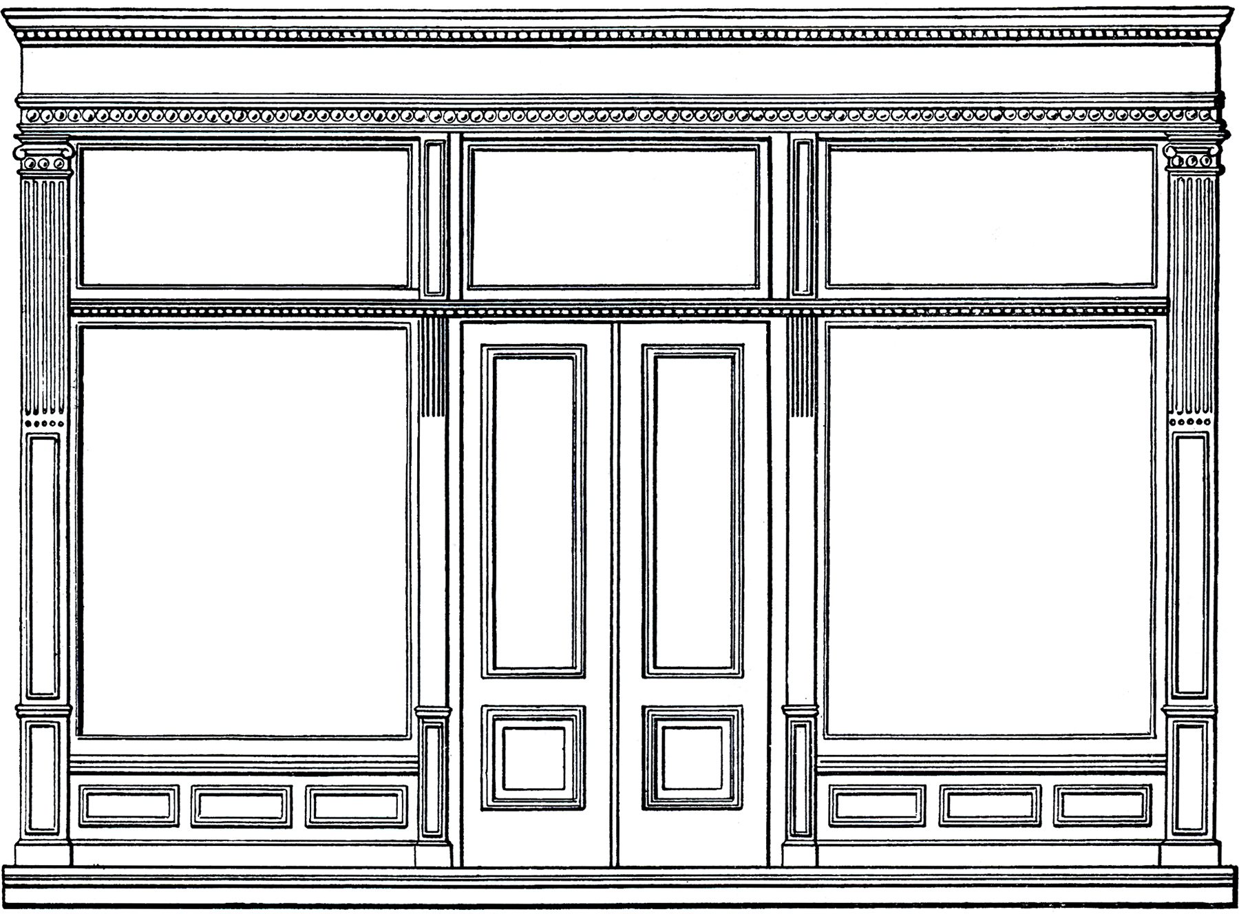 Free Architecture Clip Art   Store Front   The Graphics Fairy