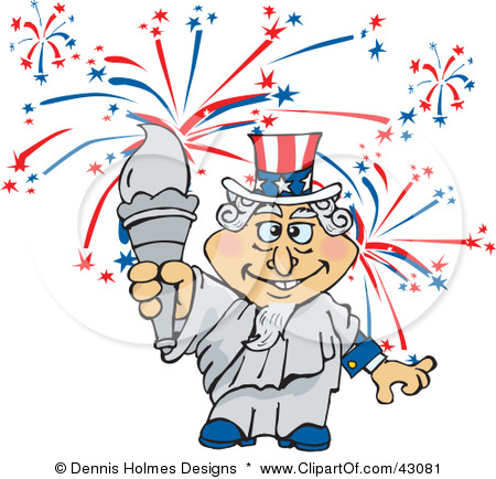 House Images Patriotic Clipart 4th 43081 Clipart Illustration Of