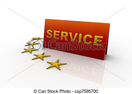 Of 5 Star Service   3d Render Concept Illustration Of 5 Star