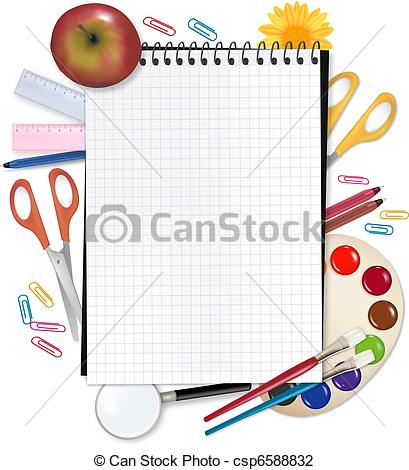 Of Calculator And Office Supplies Vector Csp6588832   Search Clipart    