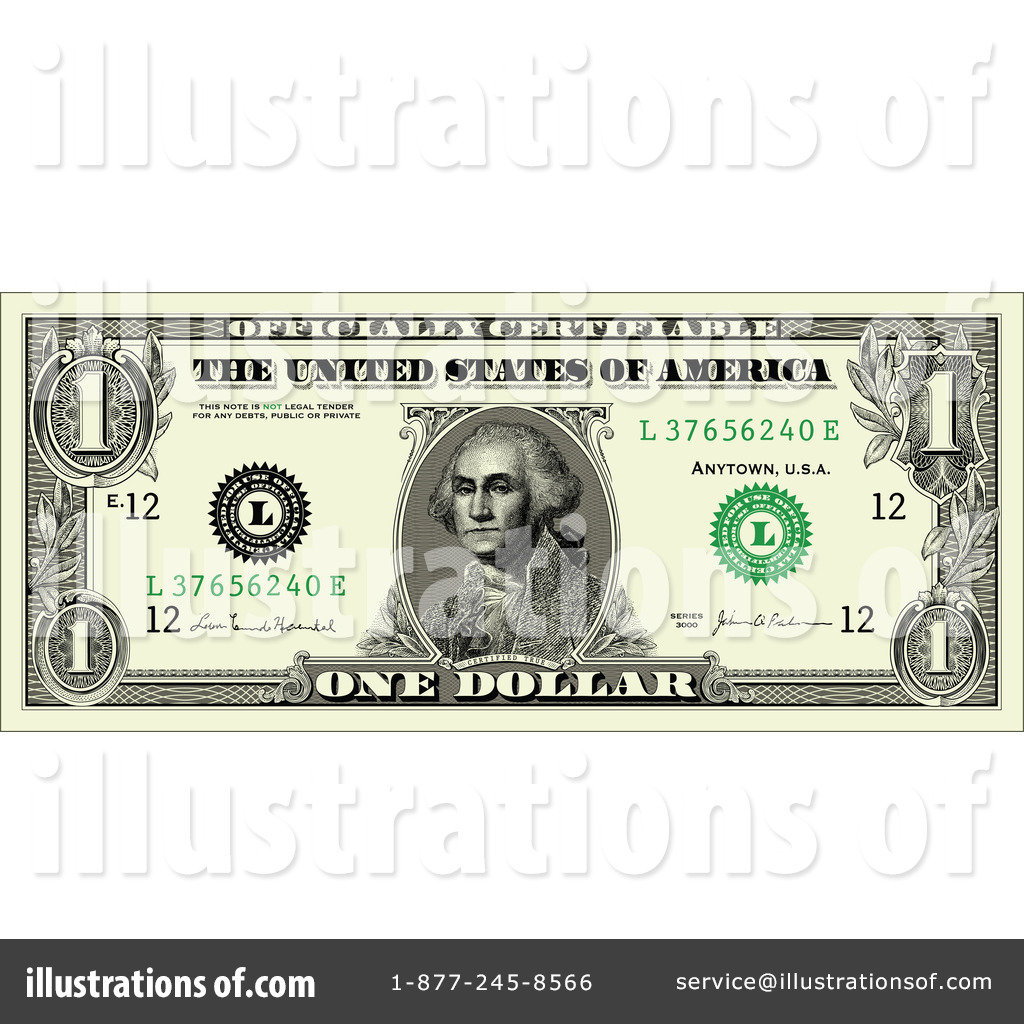 Royalty Free  Rf  Dollar Bill Clipart Illustration By Bestvector