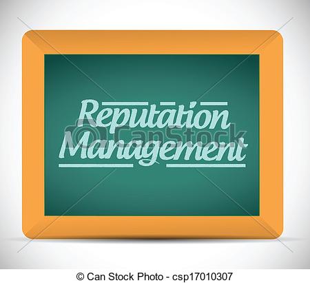 Vector Clipart Of Reputation Management Message Sign Illustration