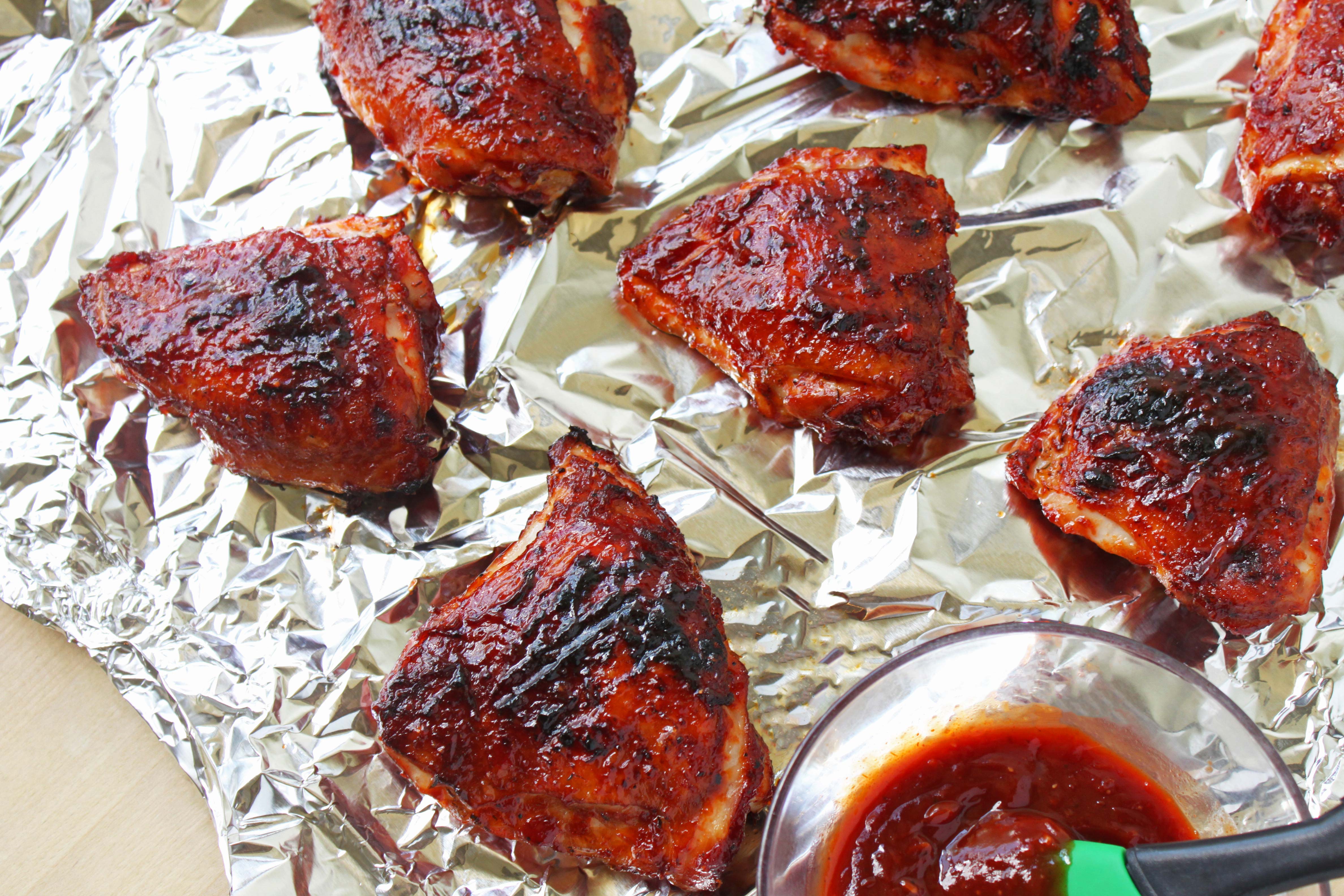 Bbq Chicken Thighs With Homemade Sauce  