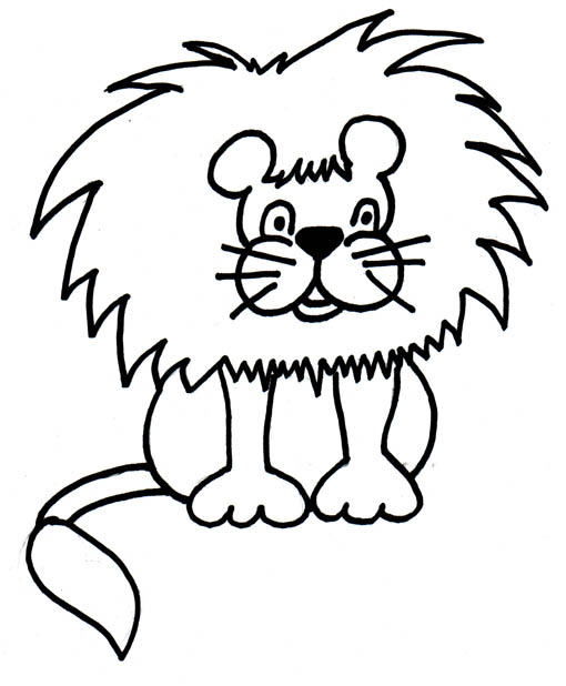 Black And White Clipart Of Lion Jpg