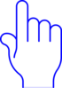 Blue Pointer Finger Clip Art   Icon Vector   Download Vector Clip Art    