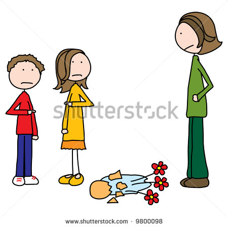 Broken Vase Clip Art Brother And Sister Accusing Each Other Of