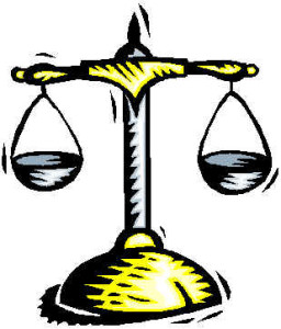 Clip Art Image Of Legal Scales In Their