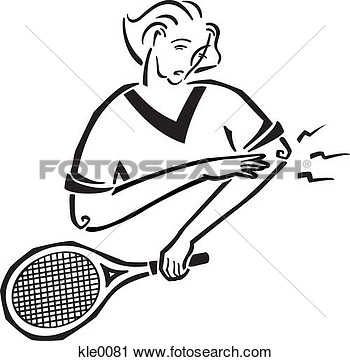 Clipart   A Woman Suffering Tennis Elbow  Fotosearch   Search Clip Art