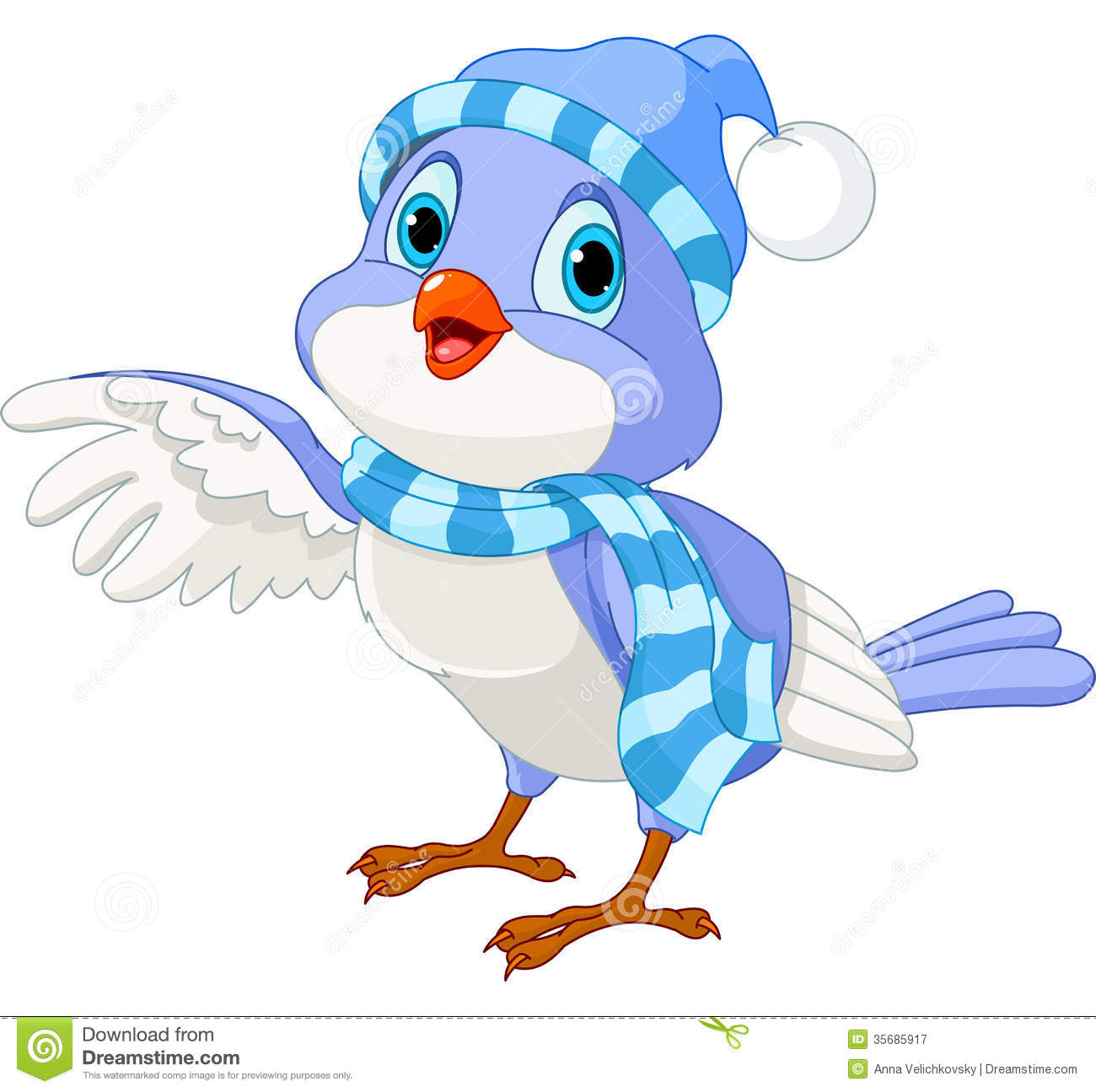 Cute Winter Bird Royalty Free Stock Photography   Image  35685917