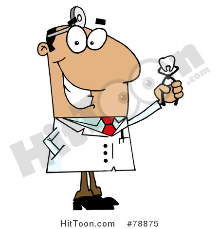 Free  Rf  Clipart Illustration Of A Hispanic Cartoon Dentist Man