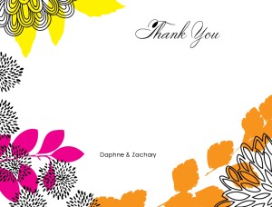 Graphic Retro Thank You Card   Thank You Cards