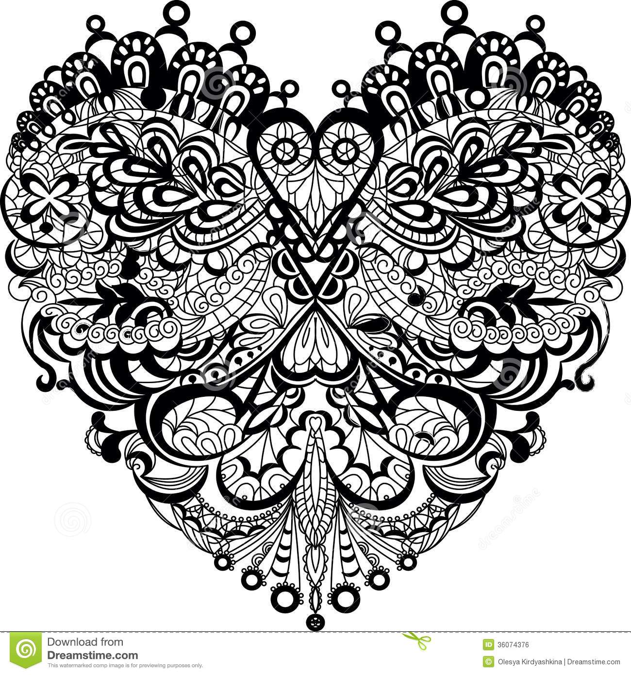 Heart Love Romantic Lace Print Lace