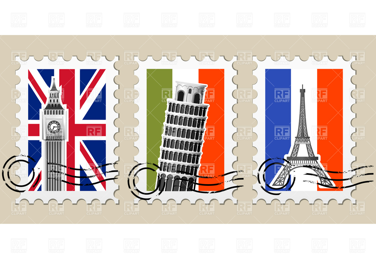 Of Europe And Stamps 4716 Download Royalty Free Vector Clipart  Eps