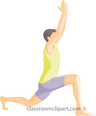 Physical Fitness Clipart   Exercise Kneel Pose 08   Classroom Clipart