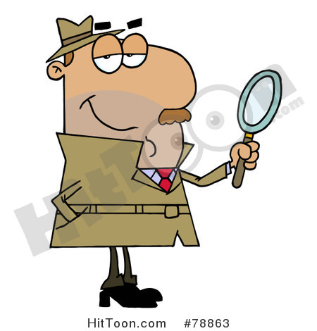 Rf  Clipart Illustration Of A Hispanic Cartoon Detective Man  78863