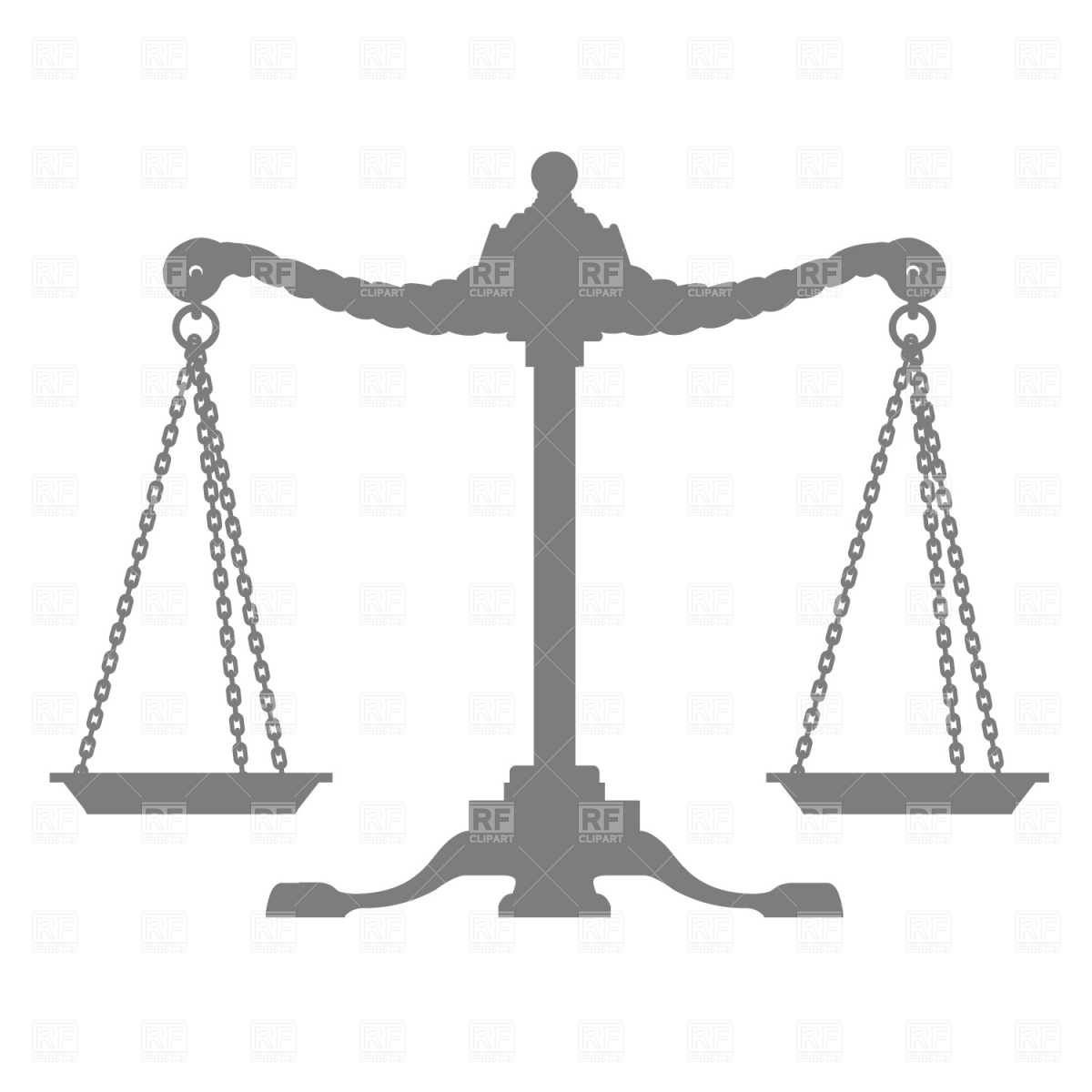 Scales Of Justice Silhouette Download Royalty Free Vector Clipart