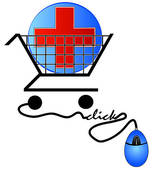 Shopping Cart With First Aid Symbol In Cart   Shopping For Health Care