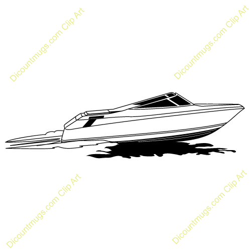 Speed Boat With Water Trail Keywords Speed Boat Recreation Vessel Boat