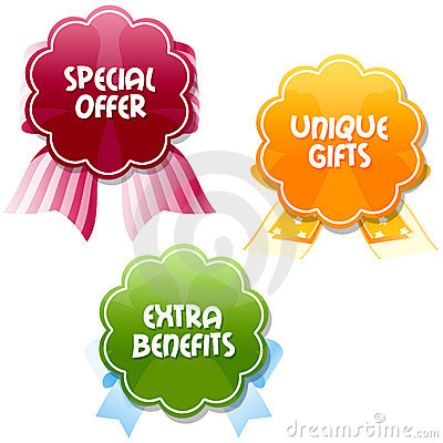 Three Special Emblems Encourage To Meet Special Offersunique