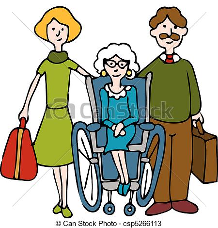Vectors Of Moving Senior To Nursing Home   An Image Of A Family Moving    