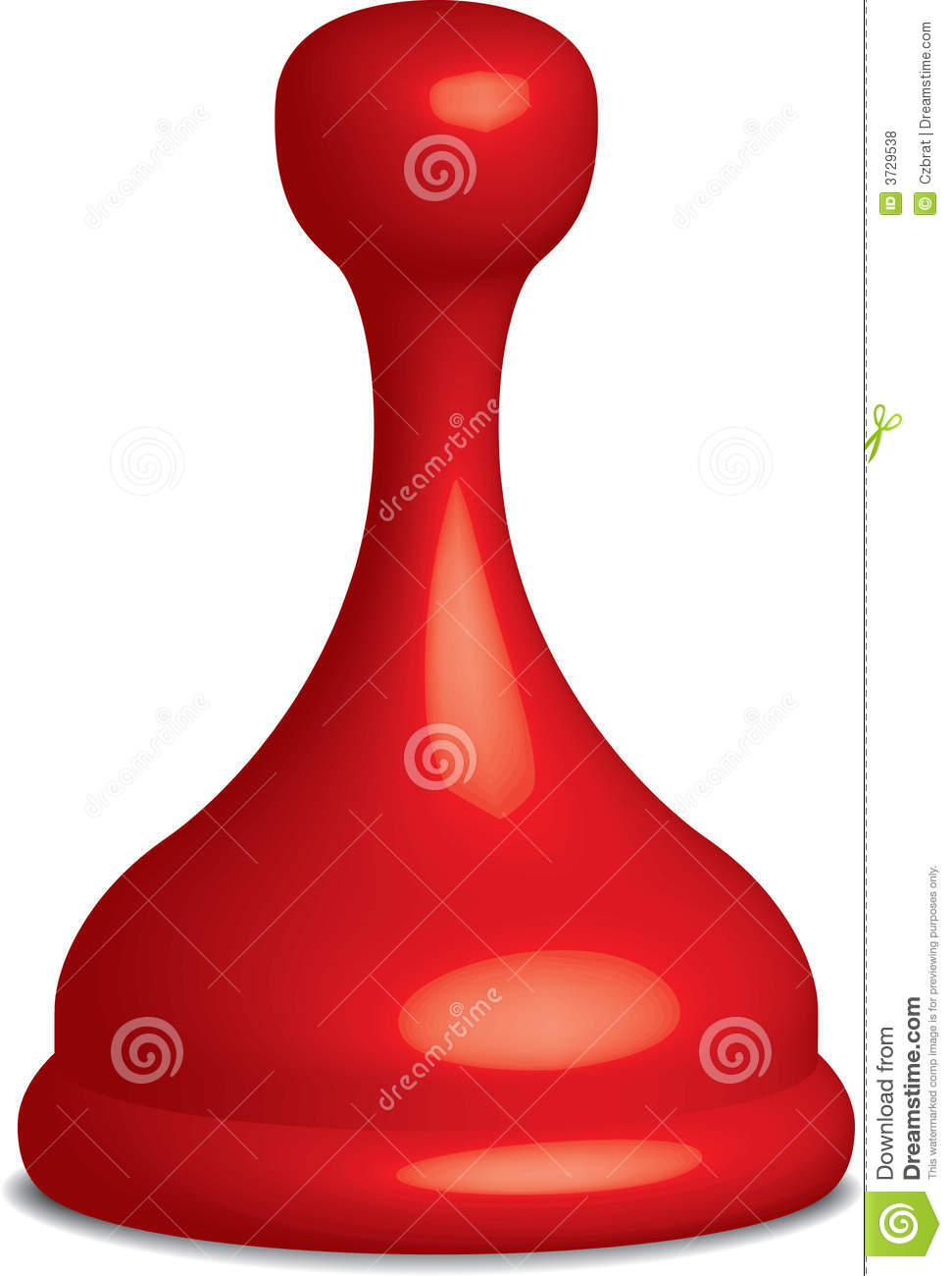 3d Render Of A Red Plastic Game Piece  Vector Image Is Included 