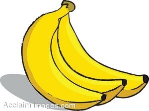 Clip Art Of A Bunch Of Bananas
