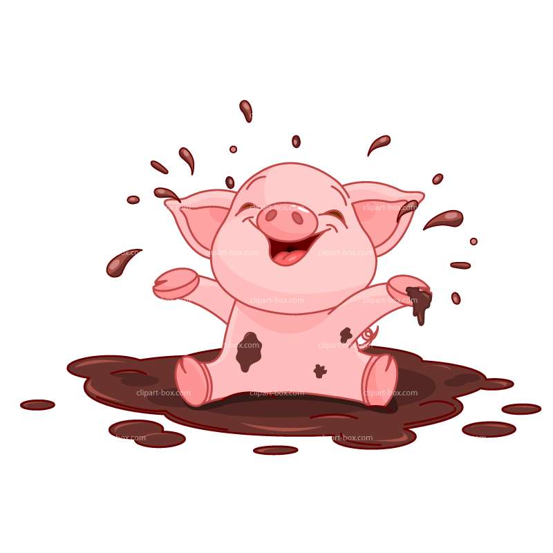 Clipart Dirty Piglet   Royalty Free Vector Design