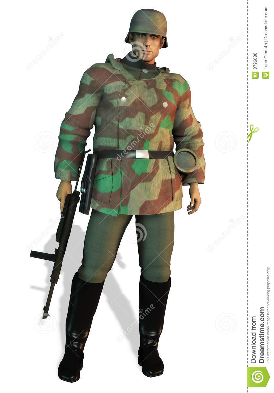 German Soldier Wwii Stock Photo   Image  8796680