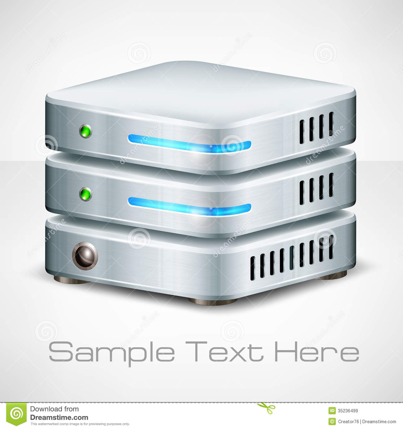 Network Server On White Royalty Free Stock Images   Image  35236499