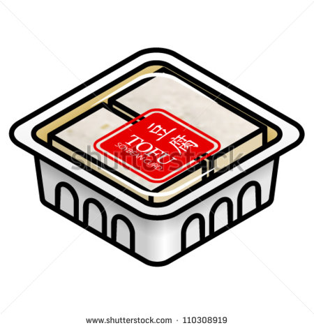 Pack Of Fresh Tofu   Soybean Curd  Stock Vector Illustration
