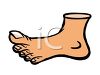 Royalty Free Clipart Image  Ugly Foot With Long Toe Nails