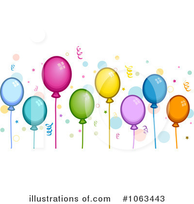 Royalty Free  Rf  Party Balloons Clipart Illustration  1063443 By Bnp