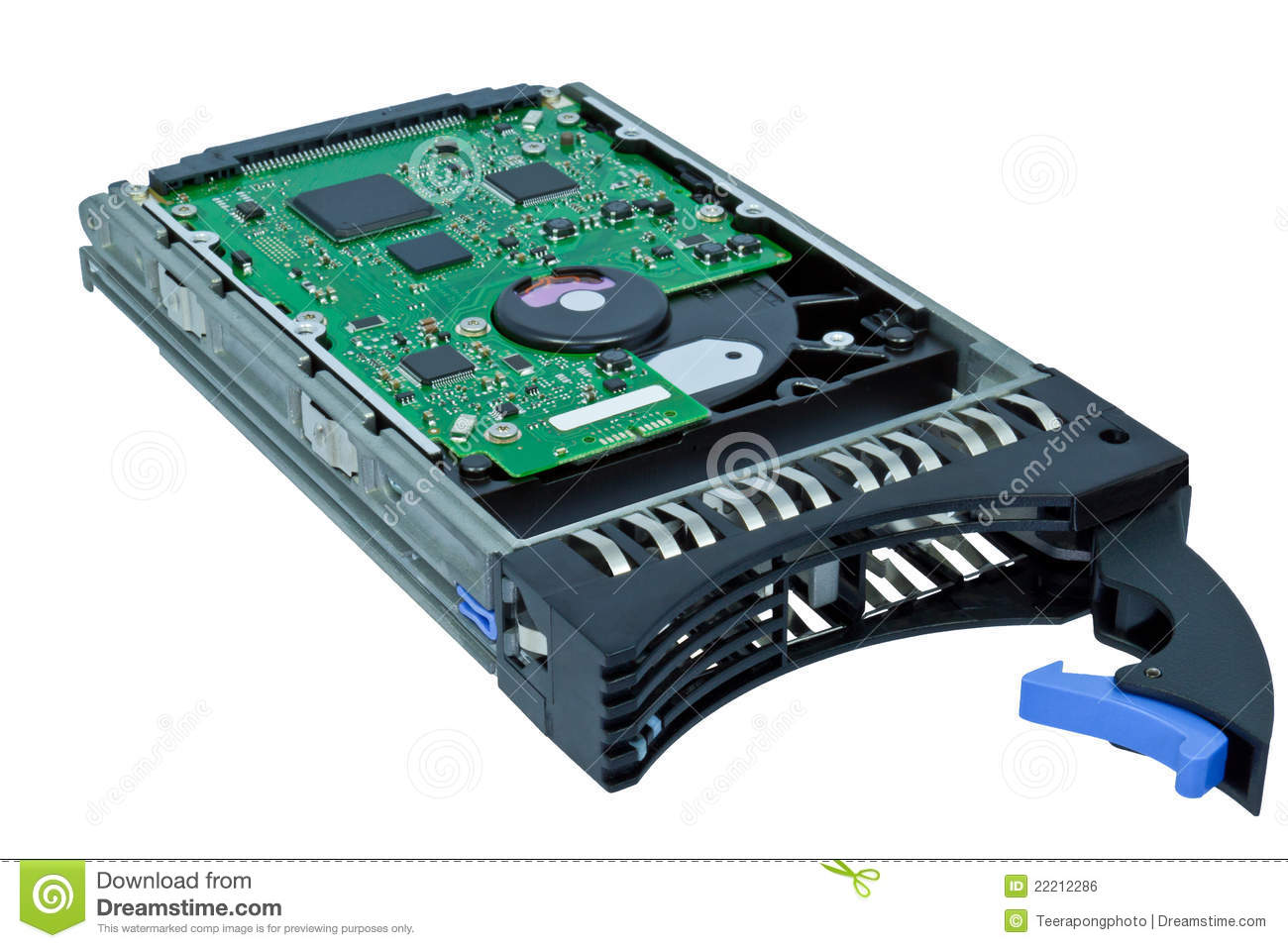 Server Hard Disk Isolated On The White Royalty Free Stock Image    