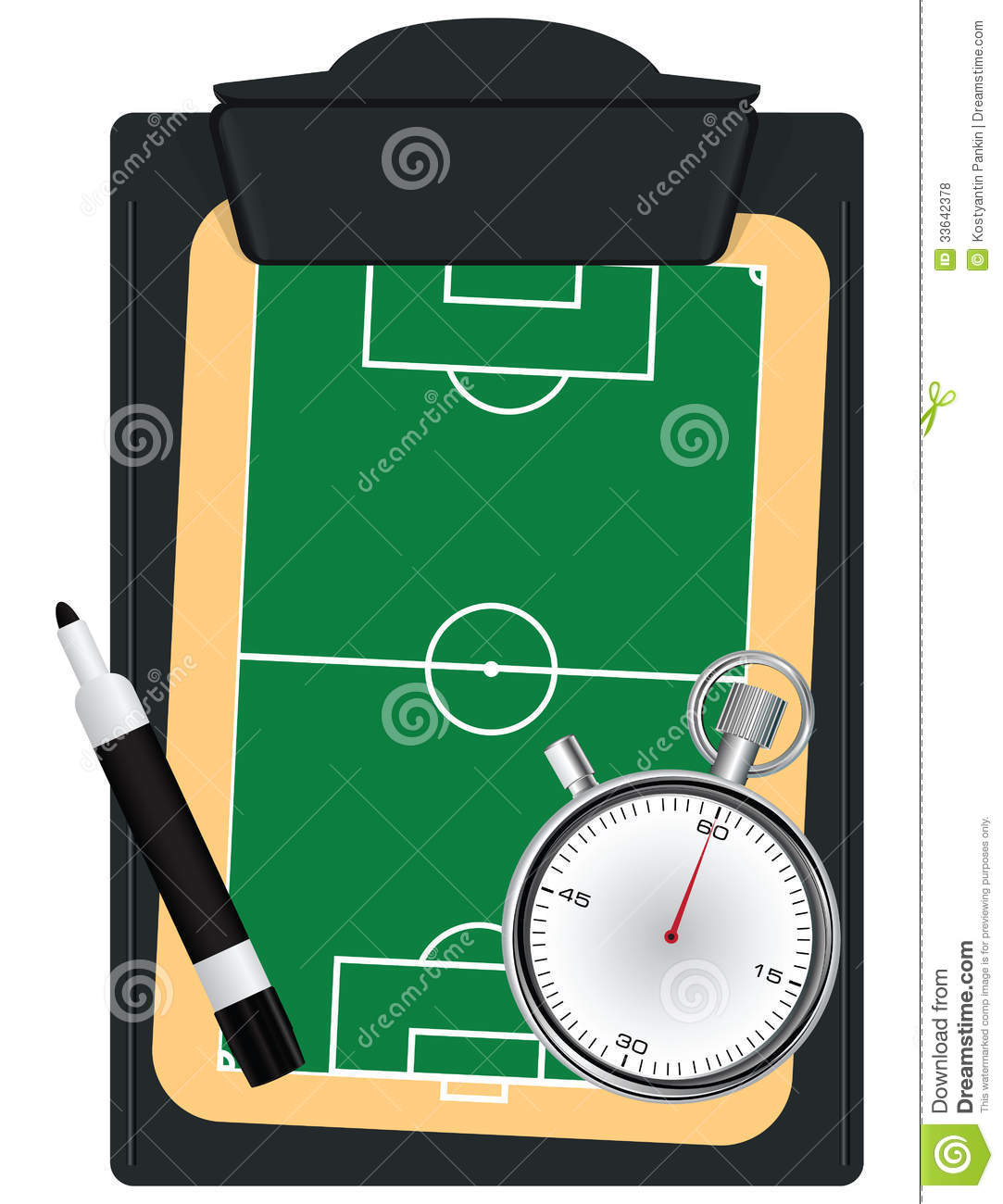 Set The Coach For The Game Of Soccer  Vector Illustration