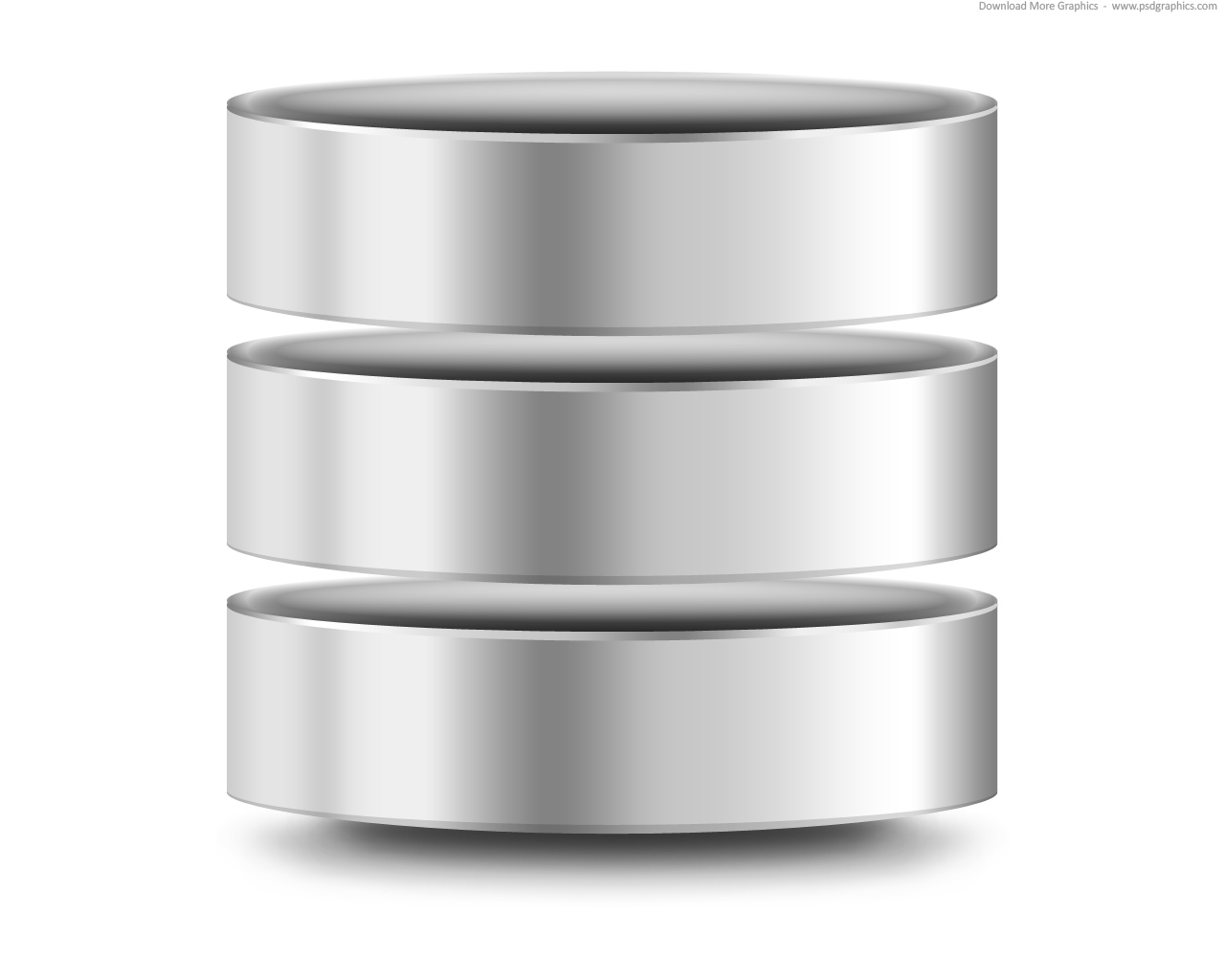 Silver Computer Database Icon  Psd    Psdgraphics