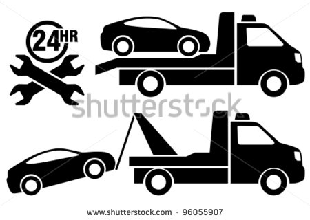 Vector Download   Car Towing Truck Icon