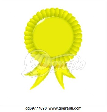 Vector Stock   Award Yellow Ribbon  Clipart Illustration Gg69777690
