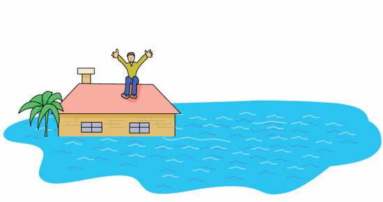 Weather Animated Clipart  Flood House 5c   Classroom Clipart