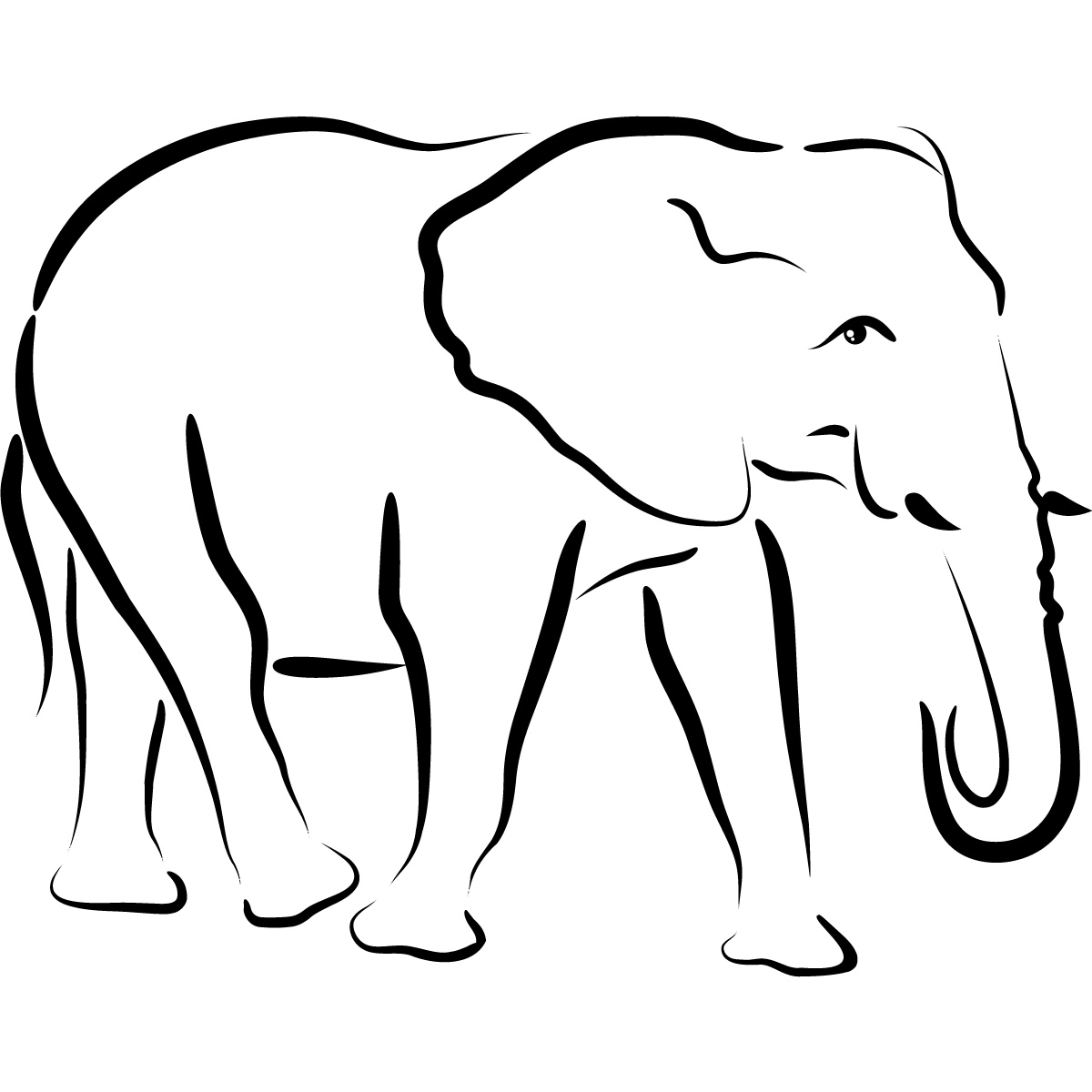 10 Elephant Drawing Outline   Free Cliparts That You Can Download To