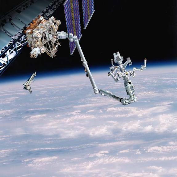 An Artist S Concept Of The Canadarm2 System   Mobile Base System    