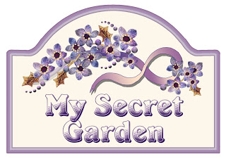 Artbyjean   Purple Wood Roses  Make Your Own My Secret Garden Sign    