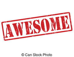 Awesome Stamp   Awesome Grunge Rubber Stamp On White Vector