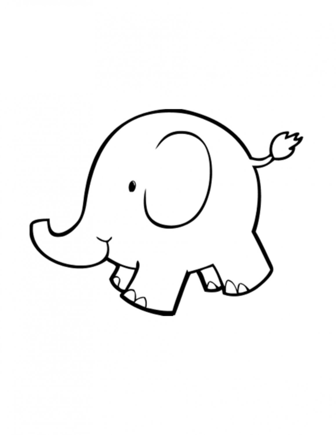 Baby Elephant Outline Digital Download Clipart Art Clip Digital Art