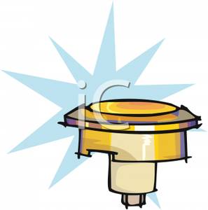    Cartoon Of A Solar Powered Patio Light   Royalty Free Clipart Picture